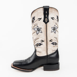 Bota Rio Grande Camila Negro Montana Hueso Dama