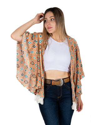 Kimono Rock & Roll Denim Aztec Dama