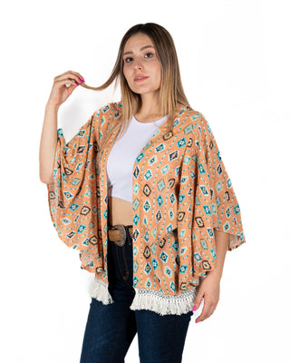 Kimono Rock & Roll Denim Aztec Dama
