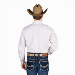 Camisa Rodeo Estampado Beige Caballero