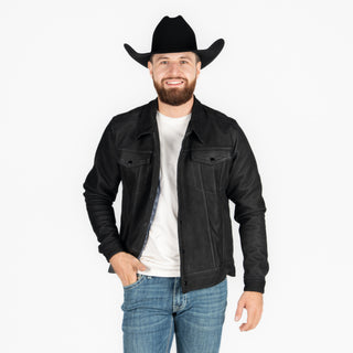 Chamarra Piel Negro Caballero