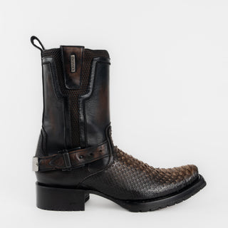 Bota Cuadra Pitón Back Lisboa Nobuck Negro Caballero