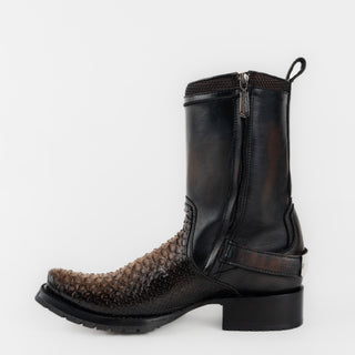 Bota Cuadra Pitón Back Lisboa Nobuck Negro Caballero