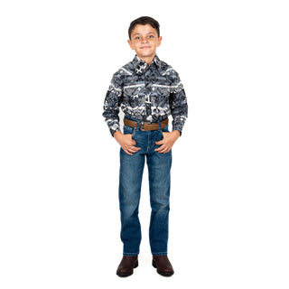 Camisa Rock & Roll Denim Aztec Niño