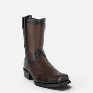Bota Cuadra Panza De Avestruz Kango Tabaco Caballero