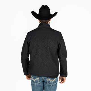 Chamarra Wrangler Checotah Logo Negro Caballero