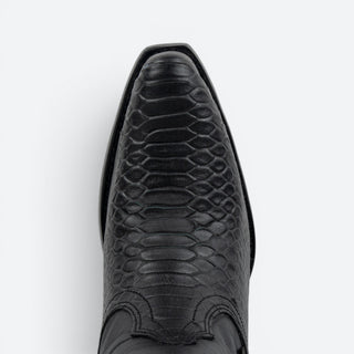 Bota Reyme 858-G-LR Gravado Pitón Negro Mate Dama