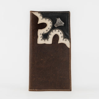 Billetera Coyote Ranch Piel Café Caballero