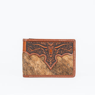 Billetera Nocona Cincelado Toro Pelo Caballero