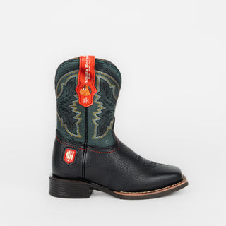 Bota Nokota Lucas 18 Deer Negro Perlatta Verde Niño