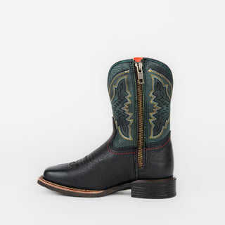 Bota Nokota Lucas 18 Deer Negro Perlatta Verde Niño