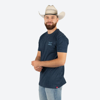 Playera Kimes Ranch Heavy Text Midnight Navy Caballero