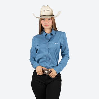 Camisa Kimes Ranch KR Team Carbon Blue Dama