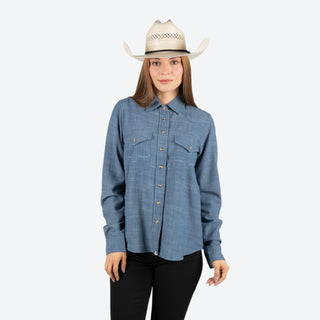 Camisa Kimes Ranch Lacy Blue Dama