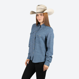 Camisa Kimes Ranch Lacy Blue Dama
