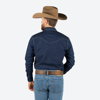Camisa Wrangler Mezclilla Obscura Caballero