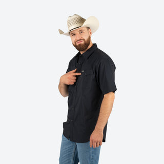 Camisa Kimes Ranch Rio Short Sleeve Black Caballero