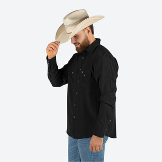 Camisa McAllen Coral Relieve Negro Caballero