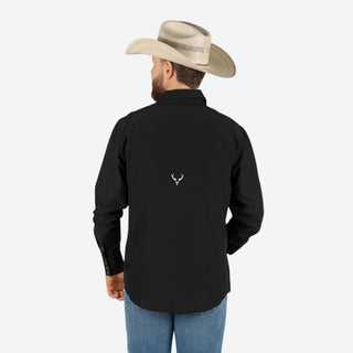 Camisa McAllen Coral Relieve Negro Caballero
