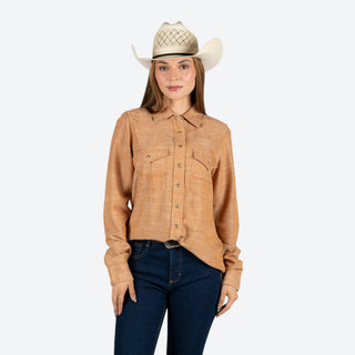 Camisa Kimes Ranch Lacy Tabacco Dama