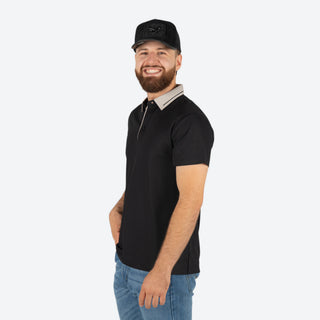 Playera Polo Negro Beige Caballero