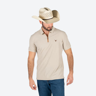 Playera Polo Rodeo Beige Kaki Caballero