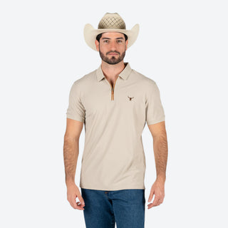 Playera Polo Rodeo Beige Kaki Caballero