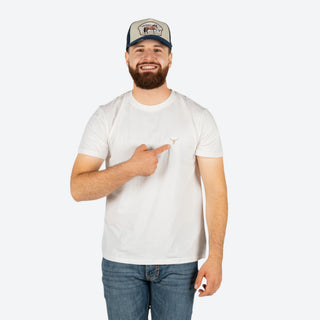 Playera Rodeo Blanco Liso Caballero