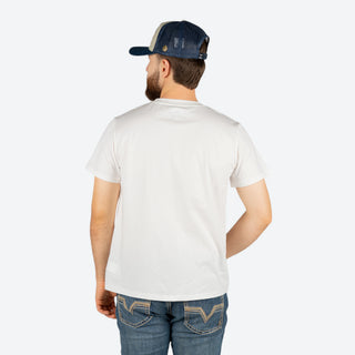 Playera Rodeo Blanco Liso Caballero