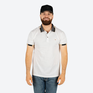 Playera Polo Rodeo Blanco Caballero