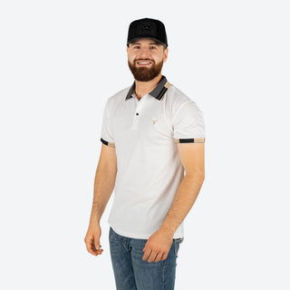Playera Polo Rodeo Blanco Caballero