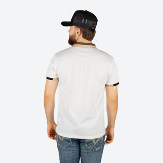 Playera Polo Rodeo Blanco Caballero