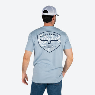 Playera Kimes Ranch Honor Stonewash Denim Caballero