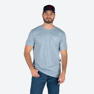 Playera Kimes Ranch Honor Stonewash Denim Caballero