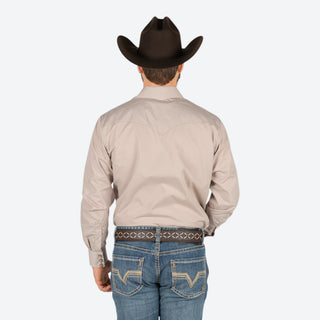 Camisa Rodeo Beige Liso Caballero