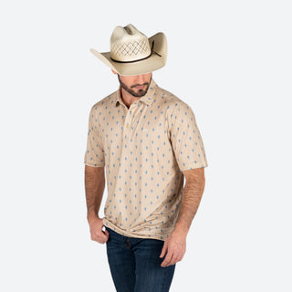 Playera Polo Kimes Ranch Bartram Natural Caballero