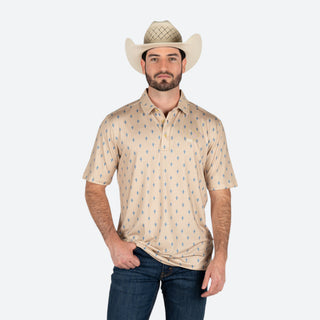 Playera Polo Kimes Ranch Bartram Natural Caballero