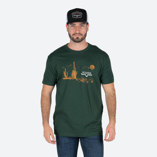 Playera Kimes Ranch Night Fall Heather Forest Green Caballero