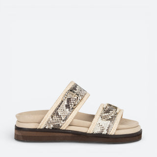 Sandalia Franco Cuadra Pitón Molorus Beige Dama