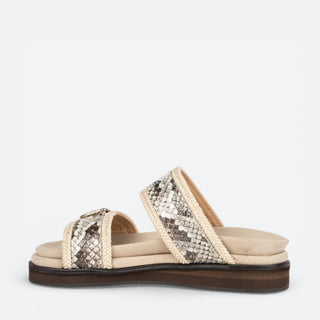 Sandalia Franco Cuadra Pitón Molorus Beige Dama