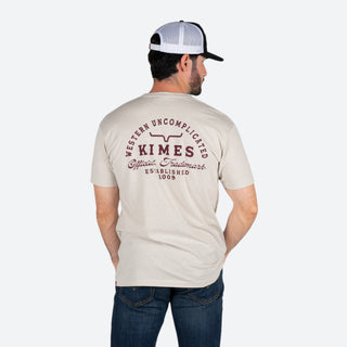 Playera Kimes Ranch Heavy Text Natural Caballero