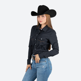 Camisa Kimes Ranch Skeeter Black Dama