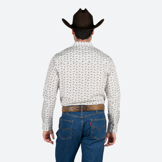 Camisa Wrangler Estampado Blanco Caballero