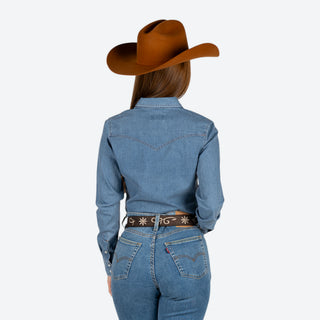 Camisa Kimes Ranch Flinn Indigo Dama