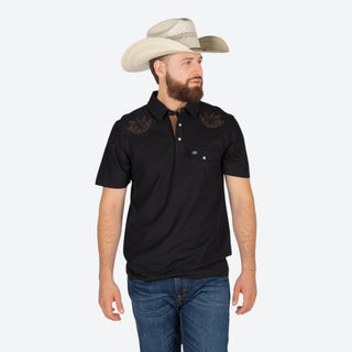 Playera Polo Kimes Ranch Bowman Black Caballero