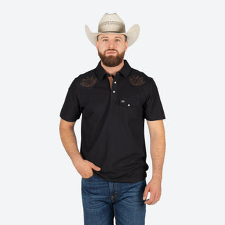 Playera Polo Kimes Ranch Bowman Black Caballero