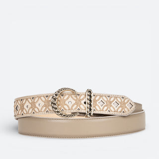 Cinturón Cuadra Res Azteca Crudo Dama