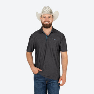 Playera Polo Kimes Ranch Fletcher Black Caballero