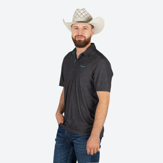 Playera Polo Kimes Ranch Fletcher Black Caballero