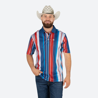 Playera Polo Kimes Ranch Rein Blue Caballero